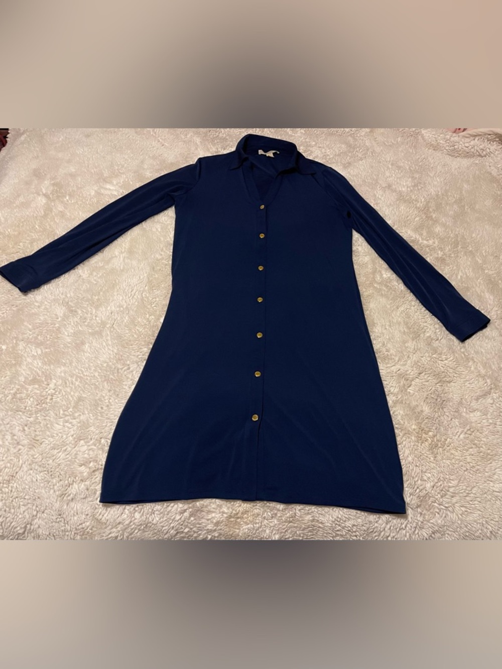 MICHAEL Michael Kors Shirt Dress Navy Size L